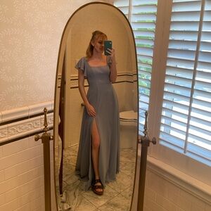 Dusty Blue Bridesmaid Gown